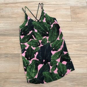 Topshop Palm Print Slipdress